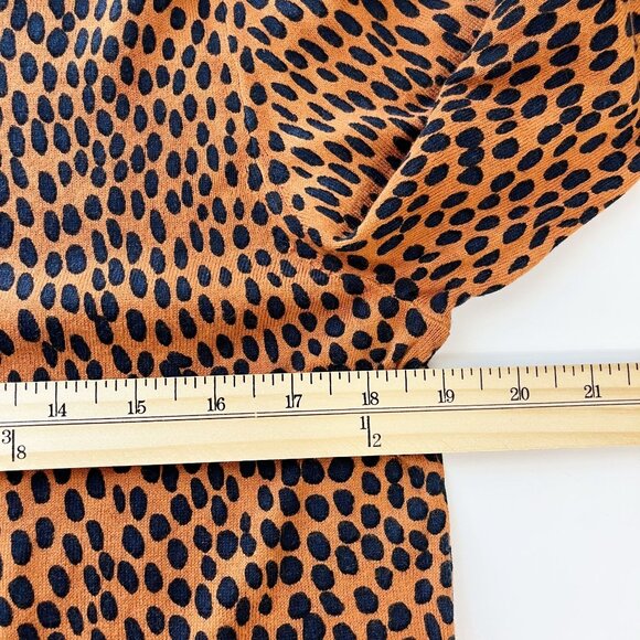 NEW J. Crew Teddie Crewneck Pullover Swearer Animal Spot Print - Size Large - Picture 5 of 6